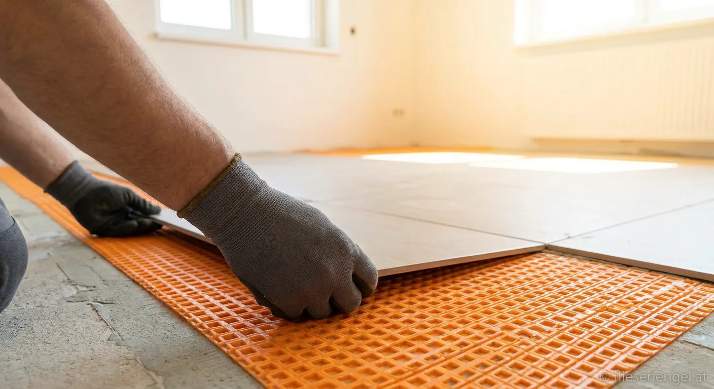 Entkopplungsmatte Installation zur Rissvermeidung