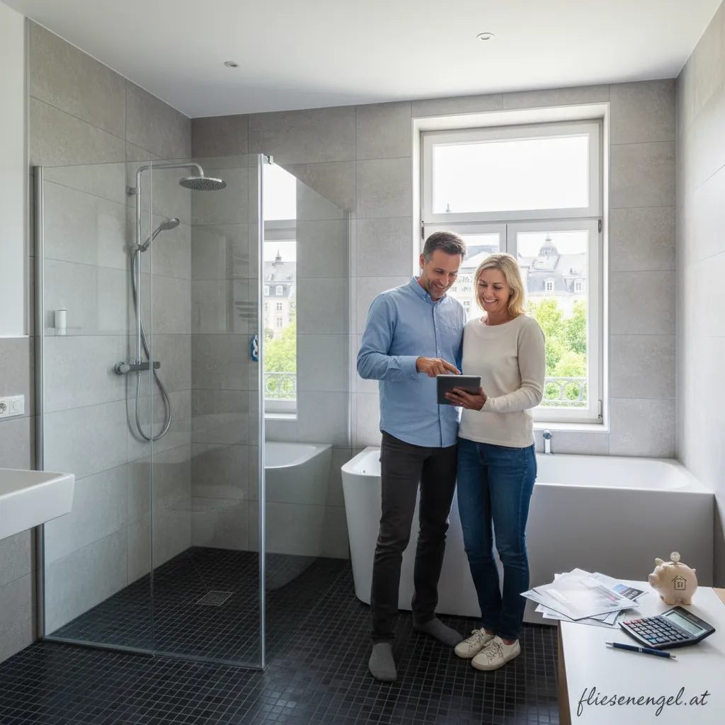 Modernes Badezimmer nach einer geförderten Badsanierung