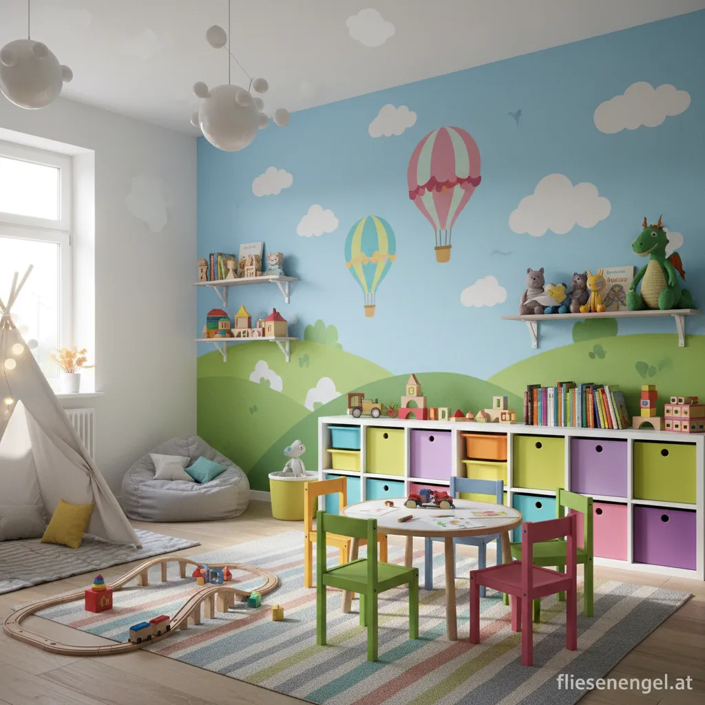 Ein farbenfrohes und modernes Kinderzimmer in Wiener Neustadt