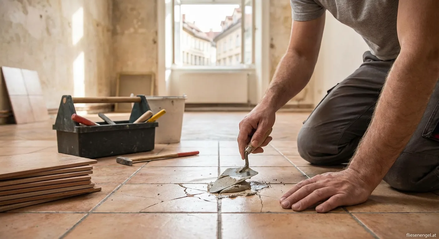 Handwerker beim Erneuern von Teilflächen in Graz