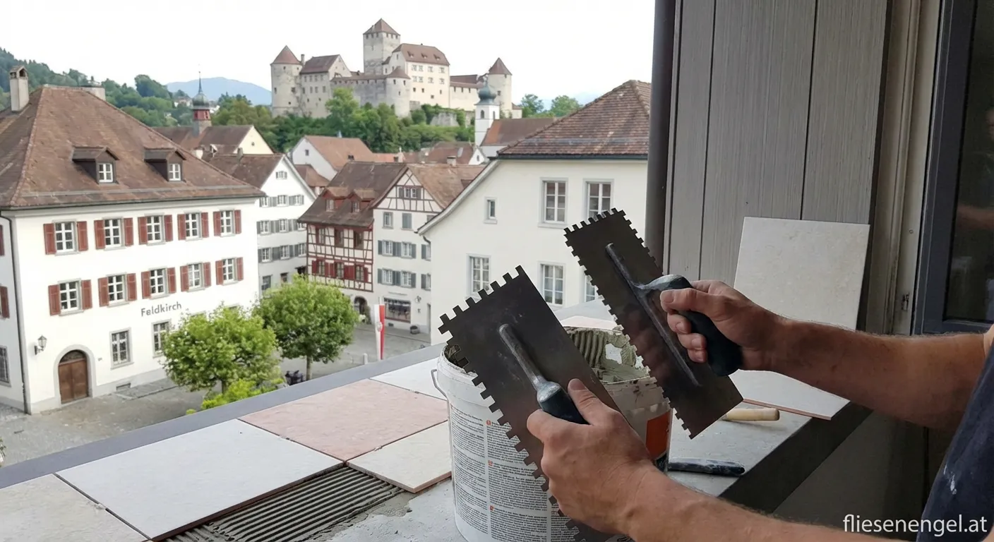 Professioneller Zahnspachtel zum Auftragen von Fliesenkleber